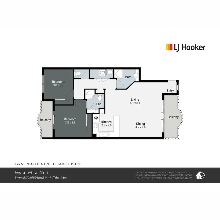Floorplan of Homely apartment listing, 72/61 North Street, Southport QLD 4215