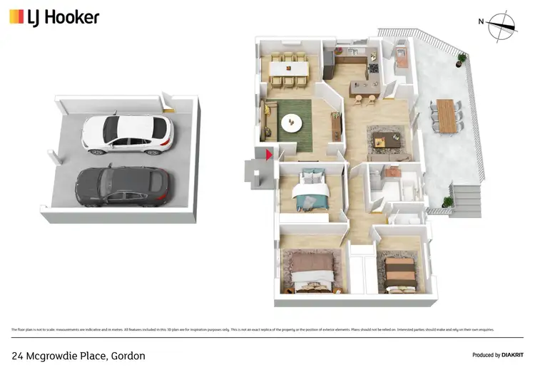 Floorplan of Homely house listing, 24 Mcgrowdie Place, Gordon ACT 2906