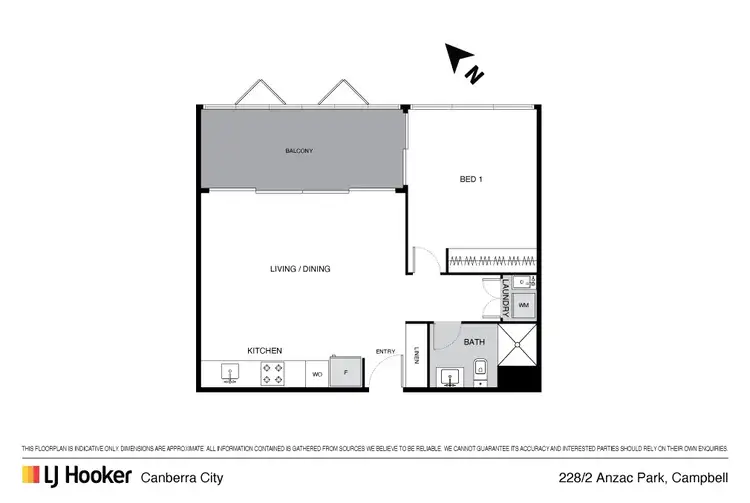 Floorplan of Homely apartment listing, 228/2 Anzac Park, Campbell ACT 2612