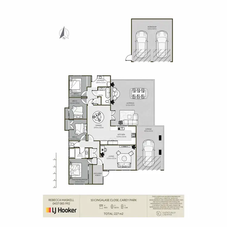 Floorplan of Homely house listing, 10 Cingalese Close, Carey Park WA 6230