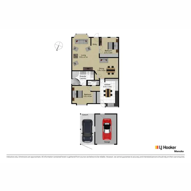 Floorplan of Homely townhouse listing, 5/24 Empire Circuit, Forrest ACT 2603
