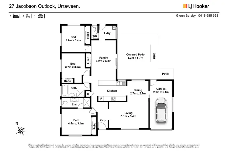 Floorplan of Homely house listing, 27 Jacobsen Outlook, Urraween QLD 4655