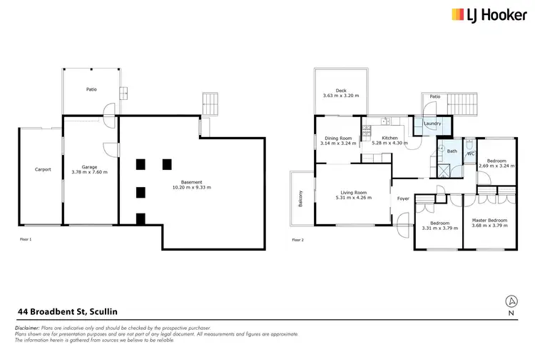 Floorplan of Homely house listing, 44 Broadbent Street, Scullin ACT 2614