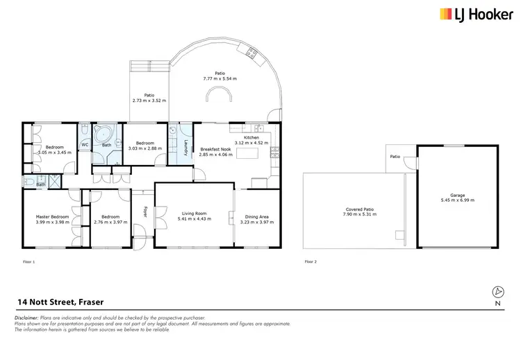 Floorplan of Homely house listing, 14 Nott Street, Fraser ACT 2615