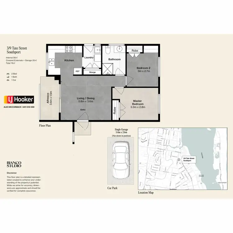 Floorplan of Homely unit listing, 3/9 Tate Street, Southport QLD 4215