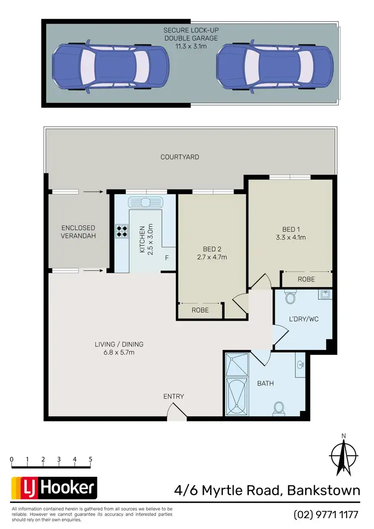 Floorplan of Homely unit listing, 4/6 Myrtle Road, Bankstown NSW 2200