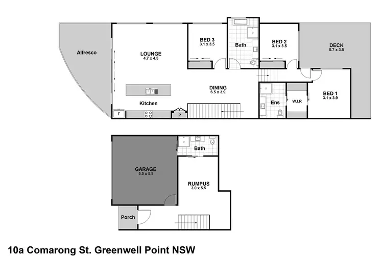 Floorplan of Homely semi-detached listing, 10A Comarong Street, Greenwell Point NSW 2540