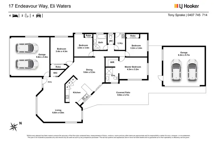 Floorplan of Homely house listing, 17 Endeavour Way, Eli Waters QLD 4655