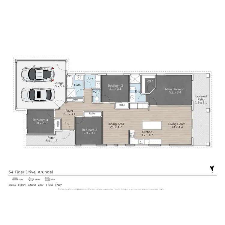 Floorplan of Homely house listing, 54 Tiger Drive, Arundel QLD 4214