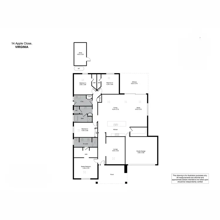 Floorplan of Homely house listing, 14 Apple Close, Virginia SA 5120