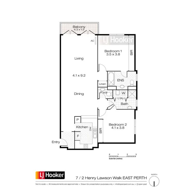Floorplan of Homely apartment listing, 7/2 Henry Lawson Walk, East Perth WA 6004