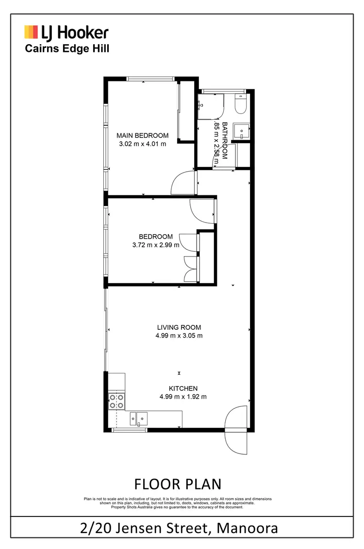 Floorplan of Homely unit listing, 2/20 Jensen Street, Manoora QLD 4870