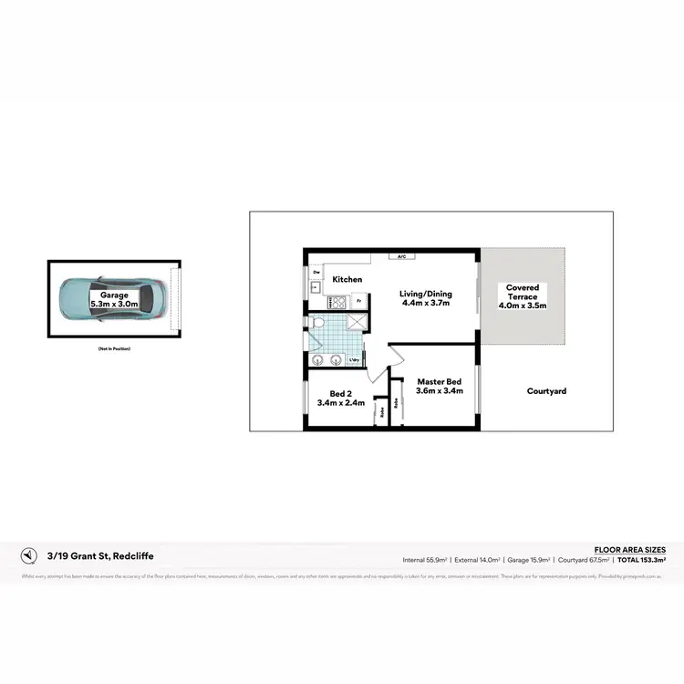 Floorplan of Homely townhouse listing, 3/19 Grant Street, Redcliffe QLD 4020