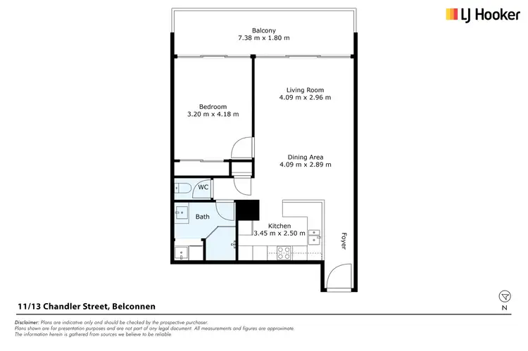 Floorplan of Homely apartment listing, 11/13 Chandler Street, Belconnen ACT 2617