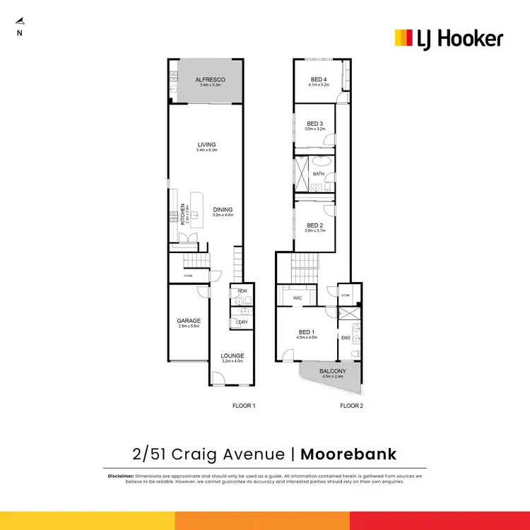 Floorplan of Homely semi-detached listing, 2/51 Craig Avenue, Moorebank NSW 2170