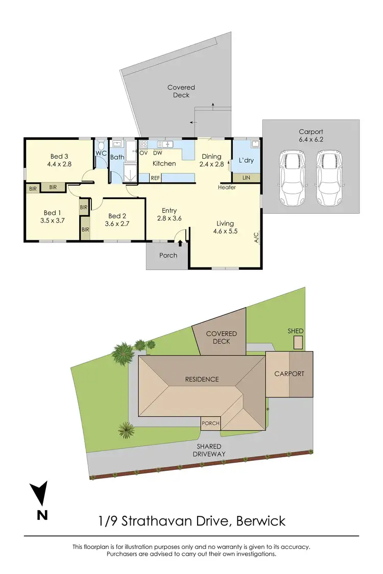 Floorplan of Homely unit listing, 1/9 Strathavan Drive, Berwick VIC 3806