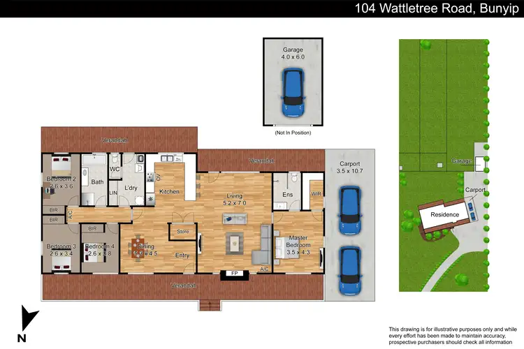 Floorplan of Homely house listing, 104 Wattletree Road, Bunyip VIC 3815
