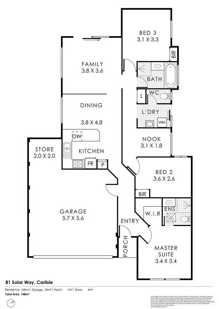 Floorplan of Homely house listing, 81C Solar Way, Carlisle WA 6101