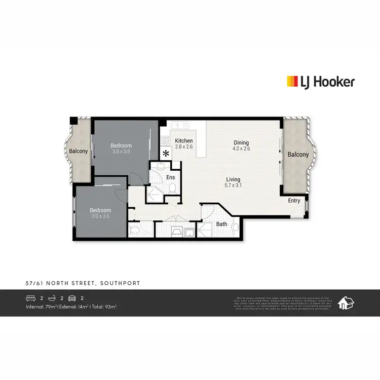 Floorplan of Homely unit listing, 57/61 North Street, Southport QLD 4215