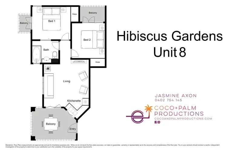 Floorplan of Homely apartment listing, 8 Hibiscus Gardens/22-24 Owen Street, Port Douglas QLD 4877
