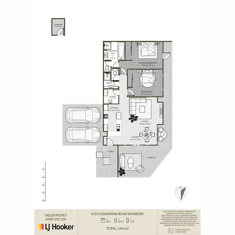 Floorplan of Homely apartment listing, 4/23 Casuarina Drive, Bunbury WA 6230