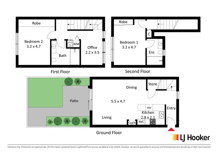 Floorplan of Homely townhouse listing, 6/8 Berrigan Crescent, O'connor ACT 2602