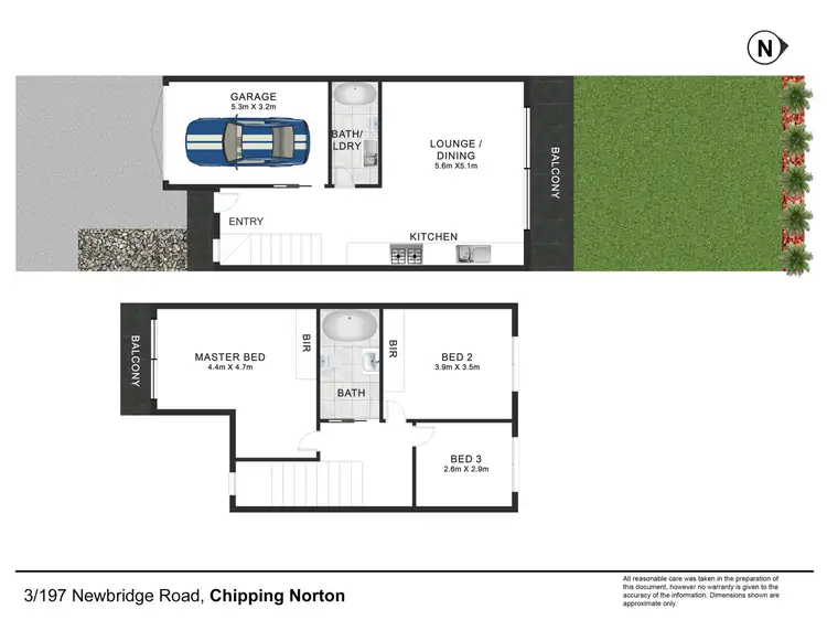 Floorplan of Homely townhouse listing, 3/197 Newbridge Road, Chipping Norton NSW 2170