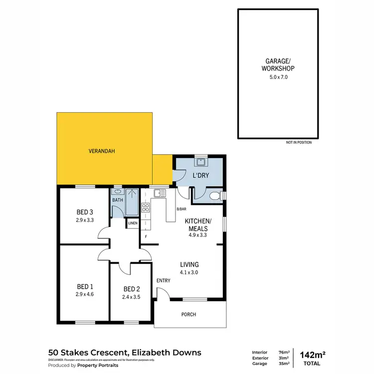 Floorplan of Homely house listing, 90 Woodford Road, Elizabeth North SA 5113