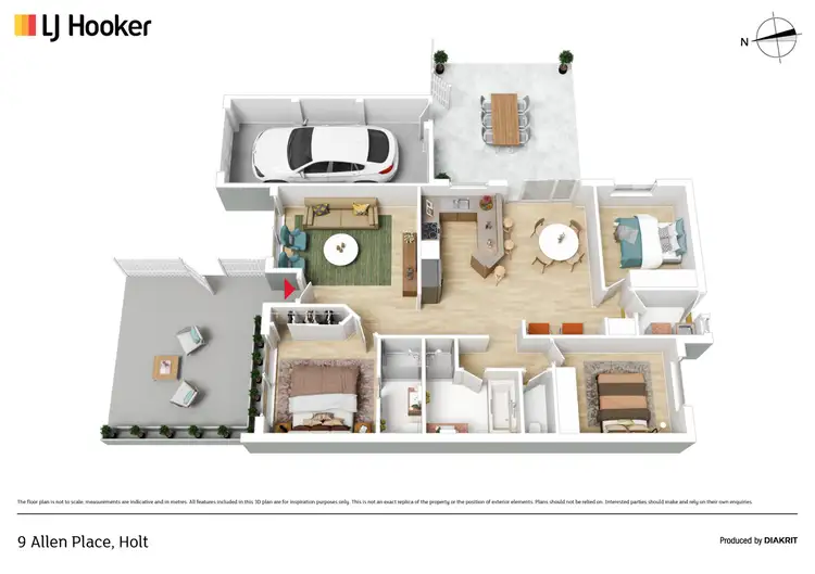 Floorplan of Homely house listing, 9 Allen Place, Holt ACT 2615
