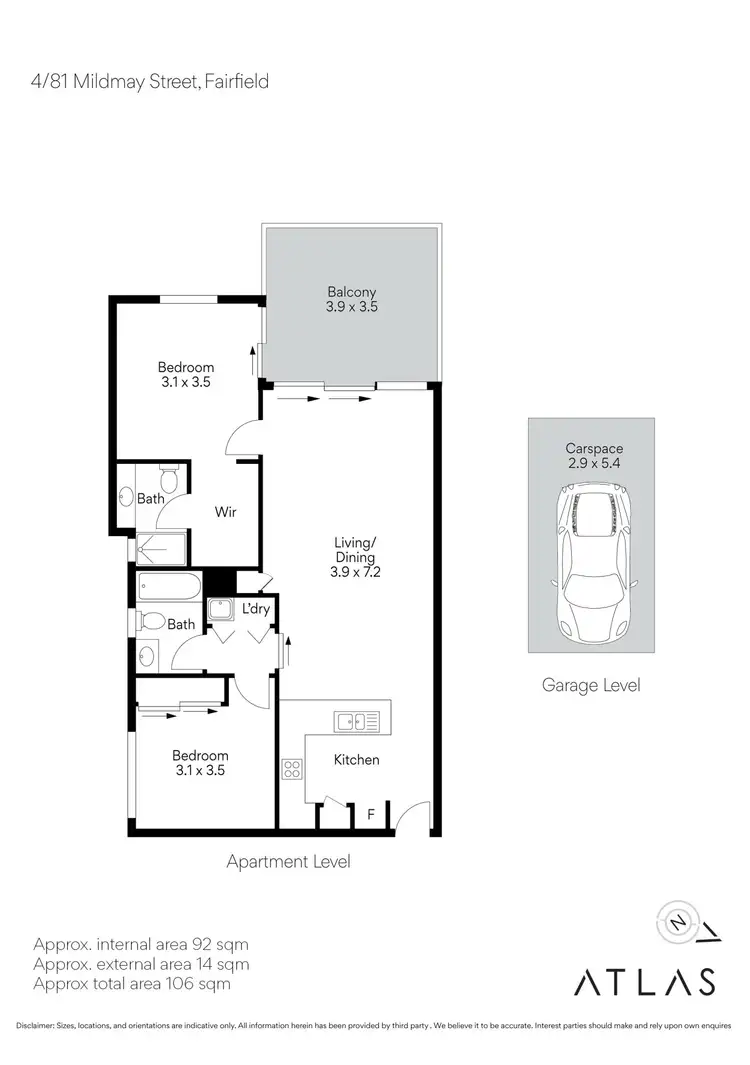 Floorplan of Homely apartment listing, 4/81 Mildmay Street, Fairfield QLD 4103