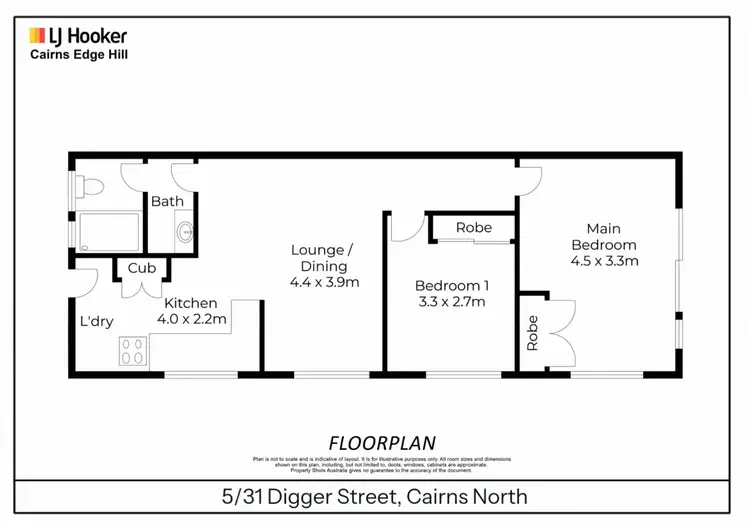 Floorplan of Homely unit listing, 5/31 Digger Street, Cairns North QLD 4870