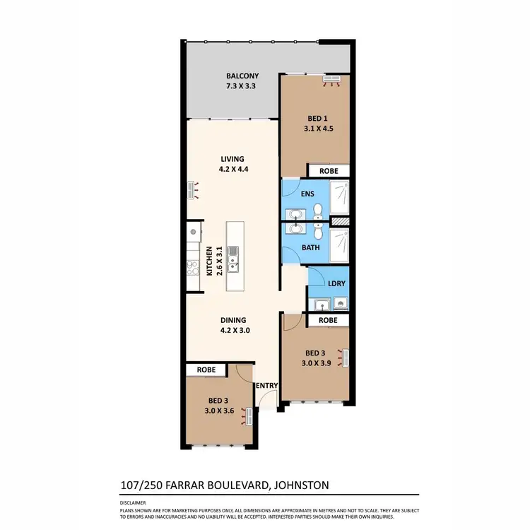 Floorplan of Homely apartment listing, 107/250 Farrar Boulevard, Johnston NT 832