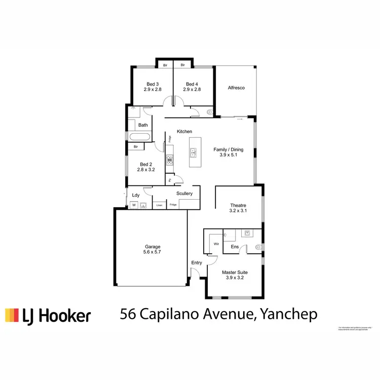 Floorplan of Homely house listing, 56 Capilano Avenue, Yanchep WA 6035