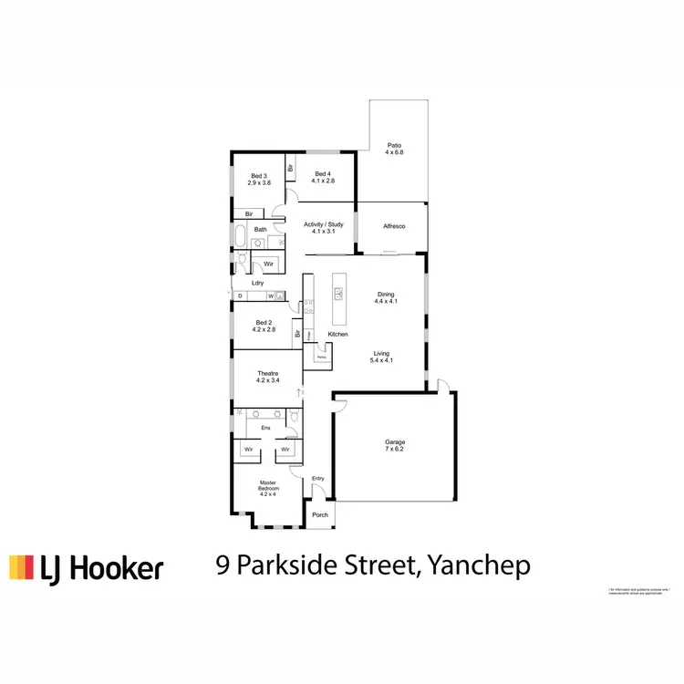 Floorplan of Homely house listing, 9 Parkside Street, Yanchep WA 6035