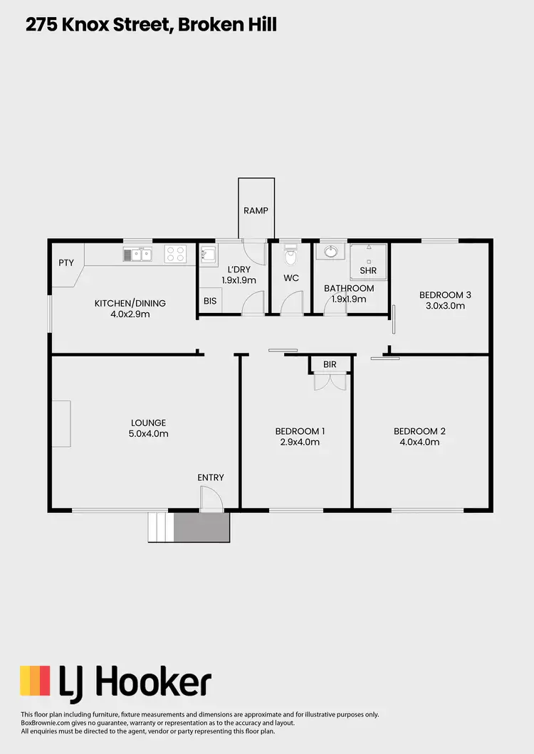 Floorplan of Homely house listing, 275 Knox Street, Broken Hill NSW 2880