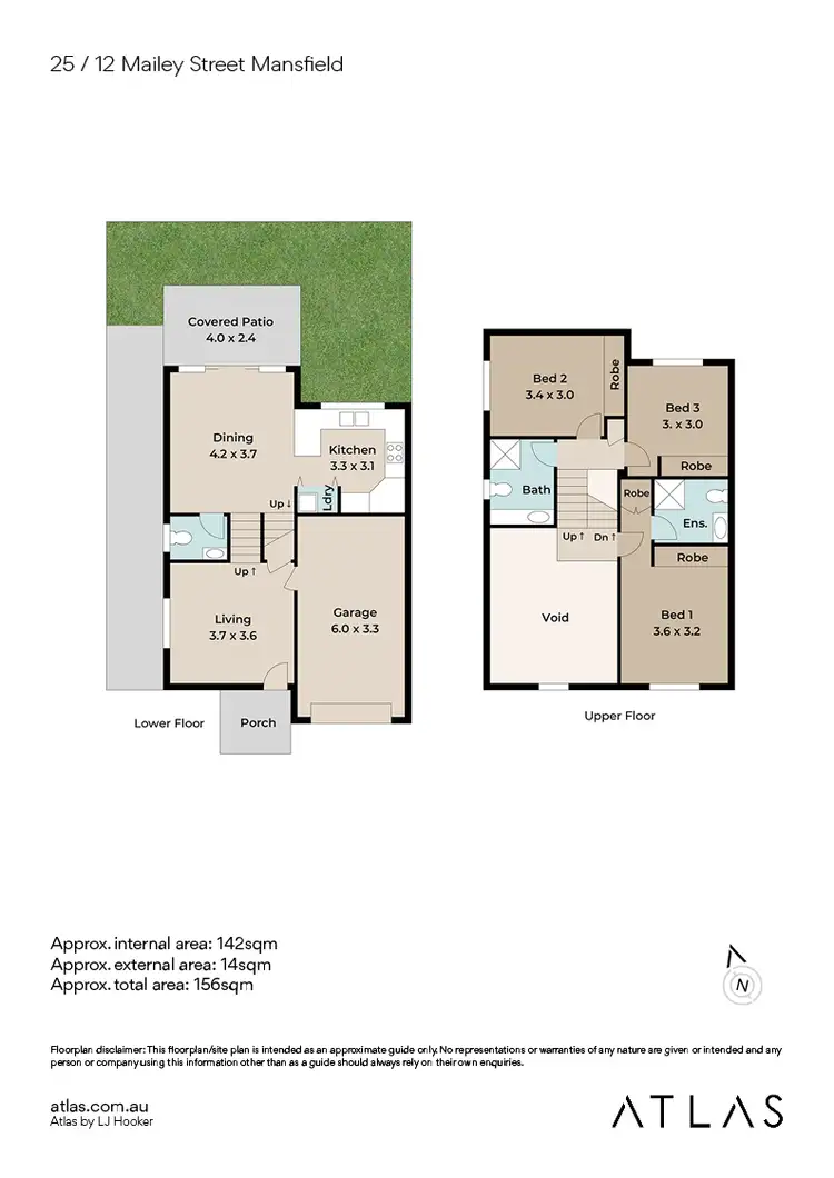 Floorplan of Homely townhouse listing, 25/12 Mailey Street, Mansfield QLD 4122