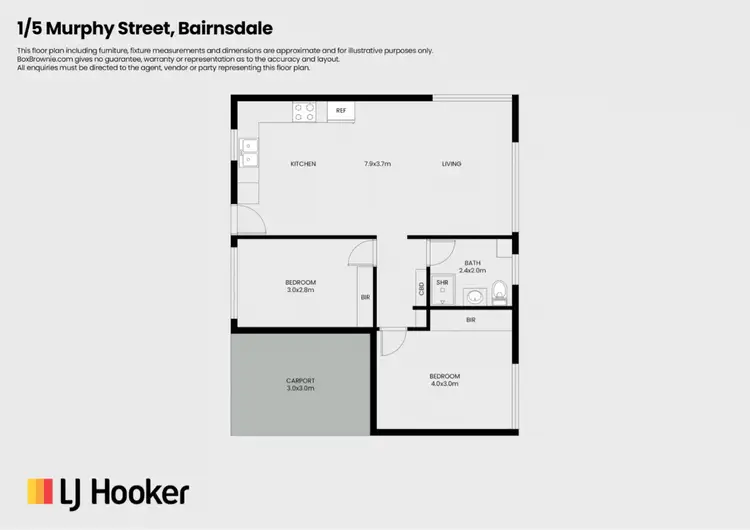 Floorplan of Homely unit listing, Unit 1/5 Murphy Street, Bairnsdale VIC 3875