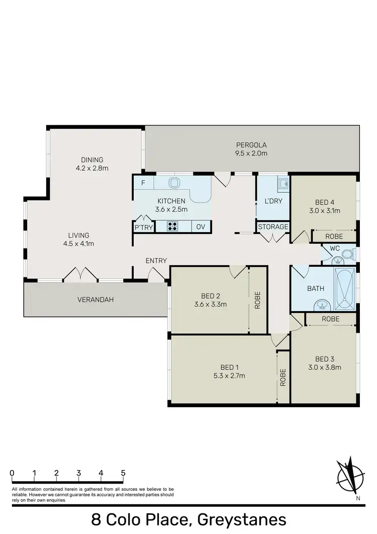 Floorplan of Homely house listing, 8 Colo Place, Greystanes NSW 2145