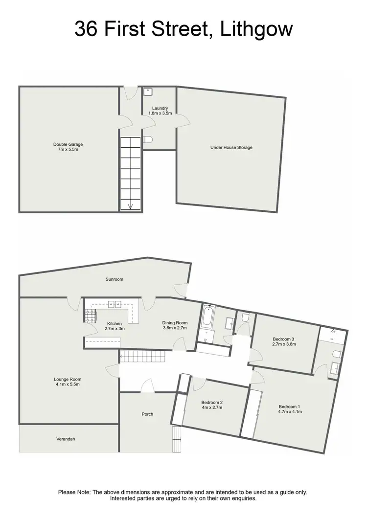 Floorplan of Homely house listing, 36 First Street, Lithgow NSW 2790