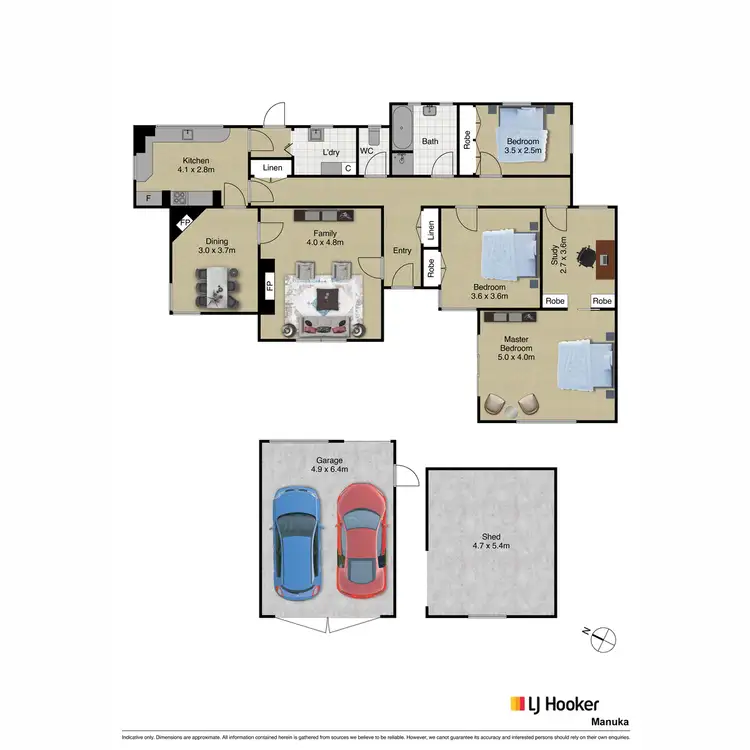Floorplan of Homely house listing, 57 Weston Street, Yarralumla ACT 2600