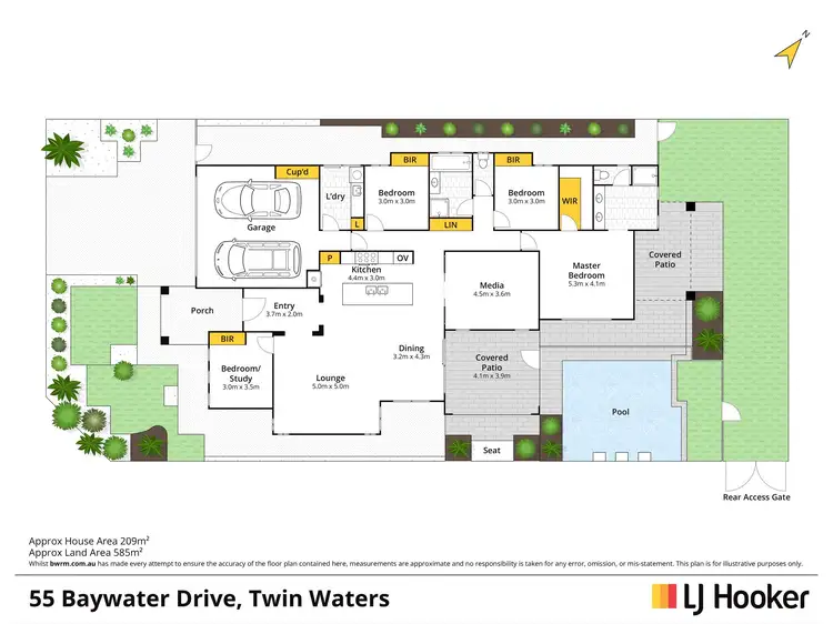 Floorplan of Homely house listing, 55 Baywater Drive, Twin Waters QLD 4564