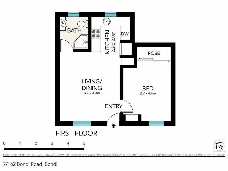 Floorplan of Homely apartment listing, 7/162 Bondi Road, Bondi NSW 2026