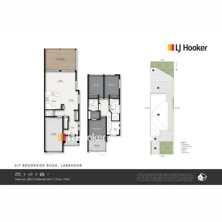 Floorplan of Homely semi-detached listing, 2/7 Brookside Road, Labrador QLD 4215