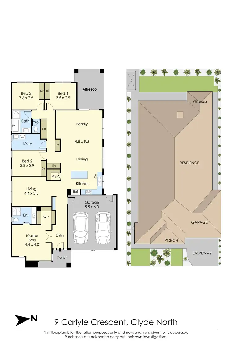 Floorplan of Homely house listing, 9 Carlyle Crescent, Clyde North VIC 3978