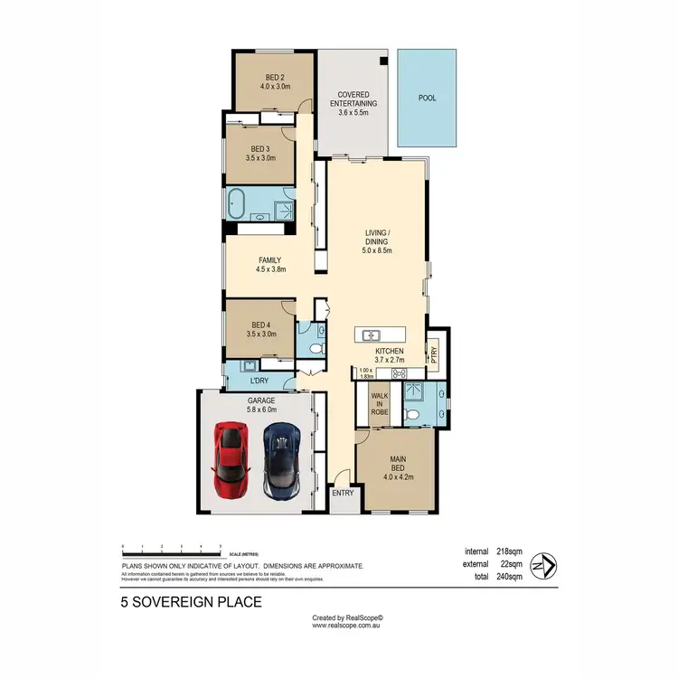 Floorplan of Homely house listing, 5 Sovereign Place, Bridgeman Downs QLD 4035