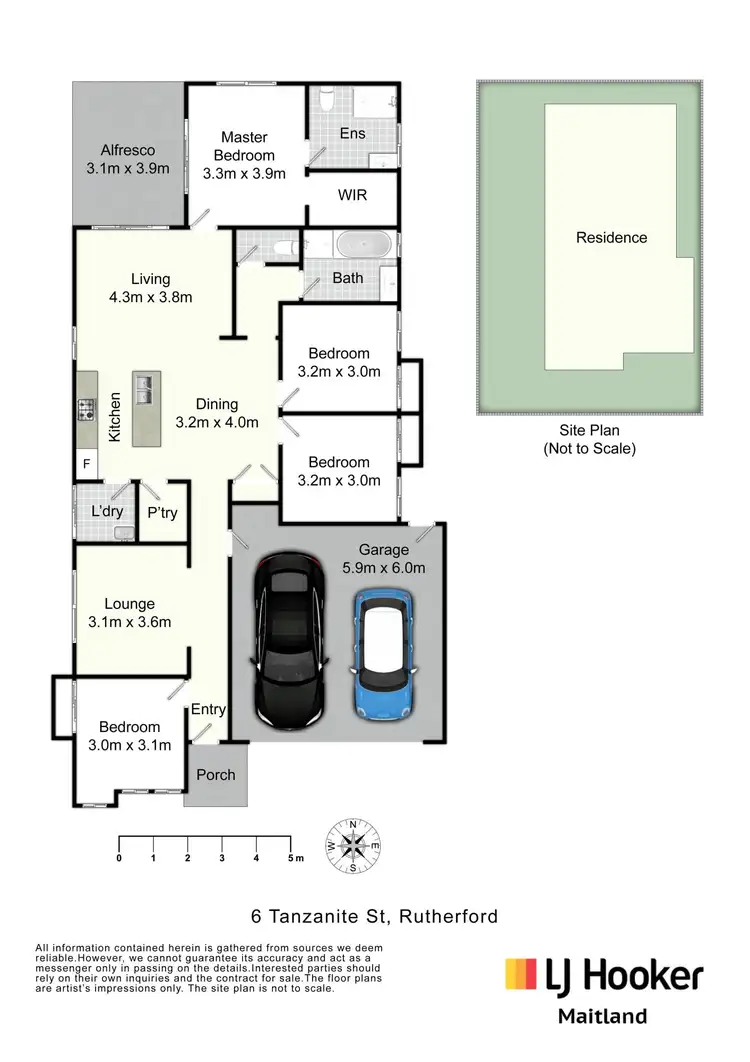 Floorplan of Homely house listing, 6 Tanzanite Street, Rutherford NSW 2320