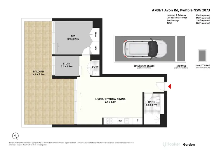 Floorplan of Homely apartment listing, A708/1 Avon Road, Pymble NSW 2073