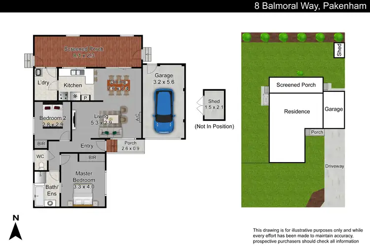 Floorplan of Homely unit listing, 8 Balmoral Way, Pakenham VIC 3810