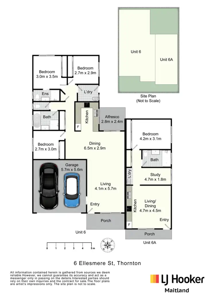 Floorplan of Homely unit listing, 6 & 6a Ellesmere Street, Thornton NSW 2322