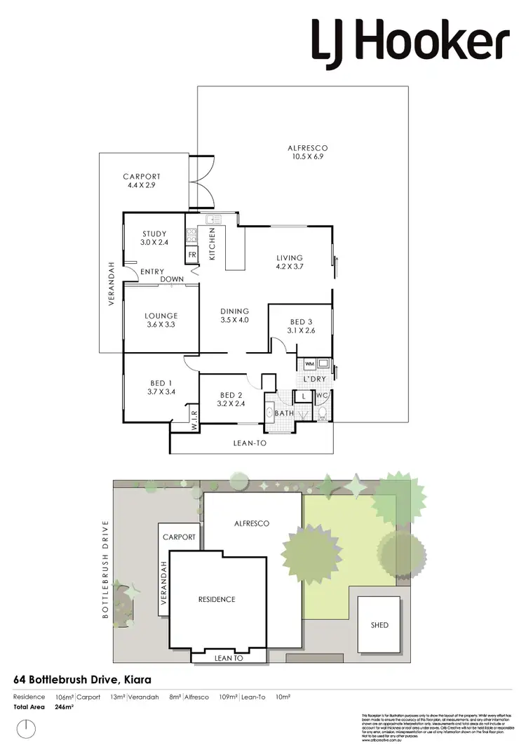 Floorplan of Homely house listing, 64 Bottlebrush Drive, Kiara WA 6054